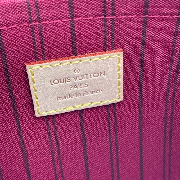 Louis Vuitton Monogram Canvas Neverfull Pouch Red Interior  (141997) - Picture 9 of 10